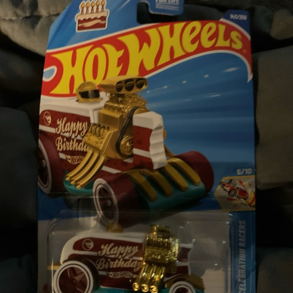 Treasure hunt Red and Gold Hot Wheels Custom Hot Rod Toy Car